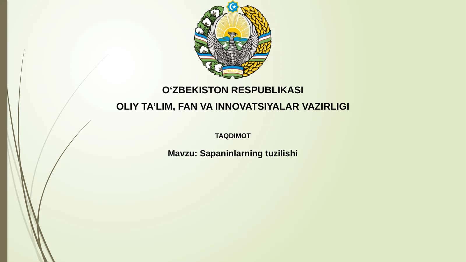 Saponinlarning tuzilishi