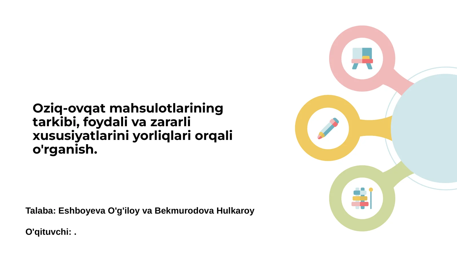Oziq-ovqat mahsulotlarining tarkibi: asosiy tushunchalar