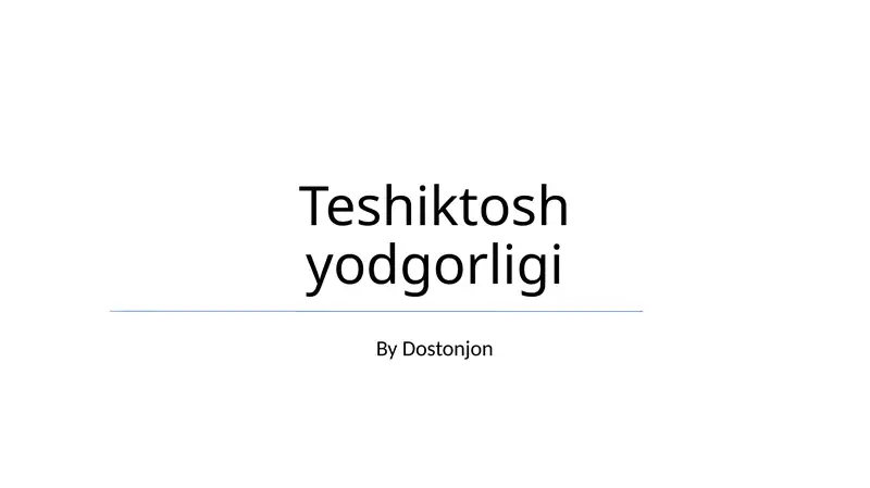 Teshik-Tosh yodgorligi