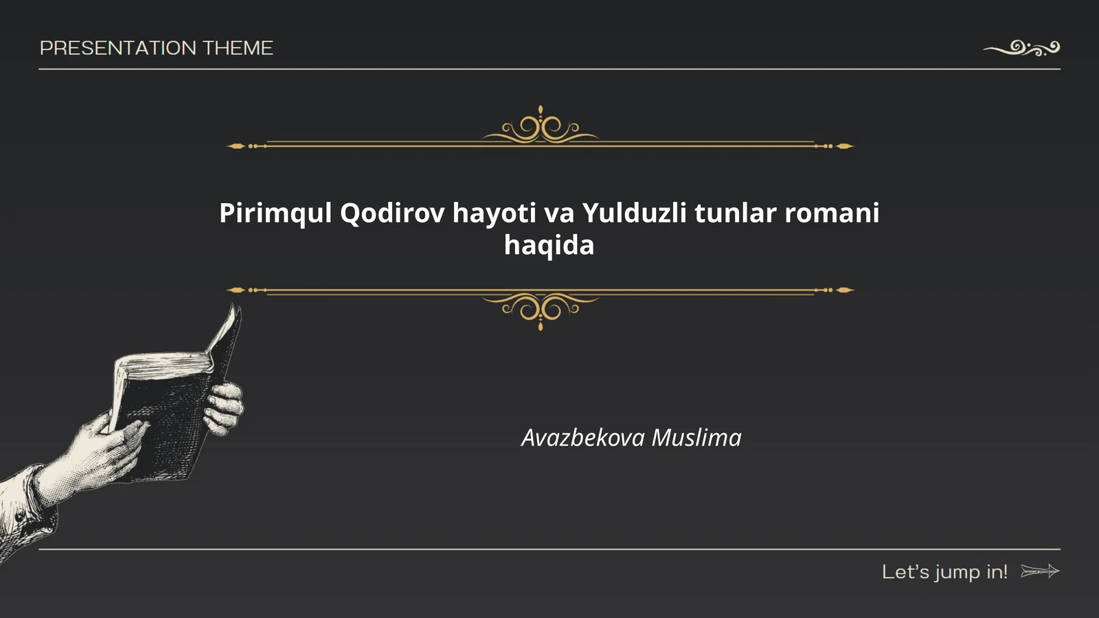 Yulduzli tunlar romani haqida