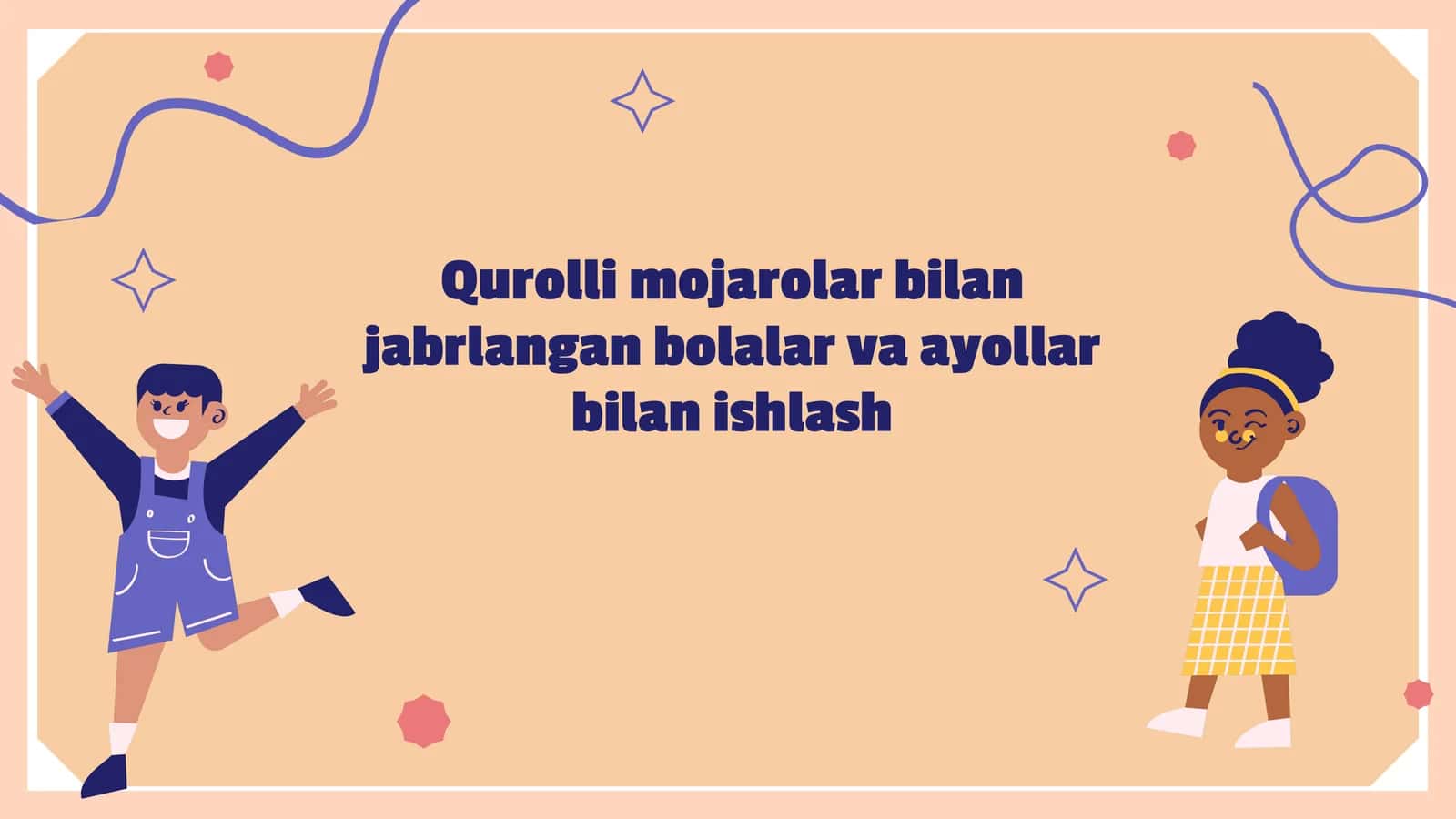 Qurolli mo'jarolar bilan jabrlangan bolalar va ayollar