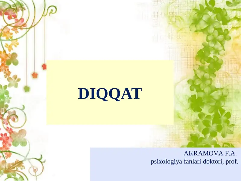 Diqqatning mohiyati