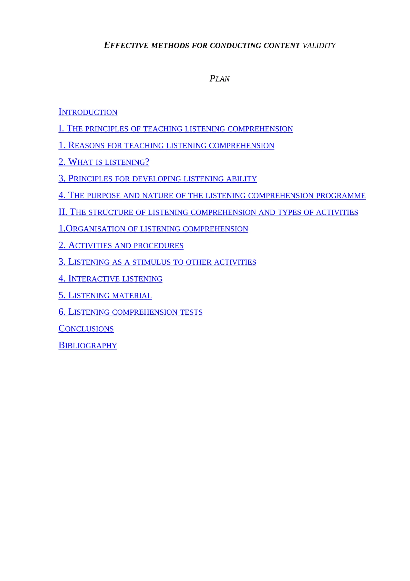 Principles of Teaching Listening Comprehension