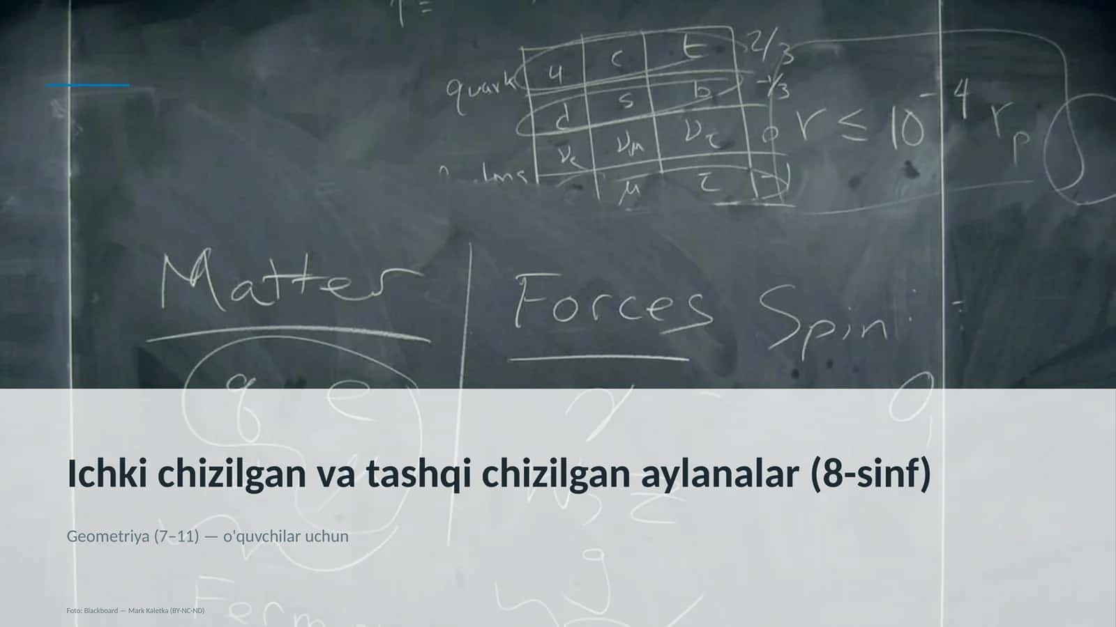 Ichki chizilgan va tashqi chizilgan aylanalar (8-sinf)