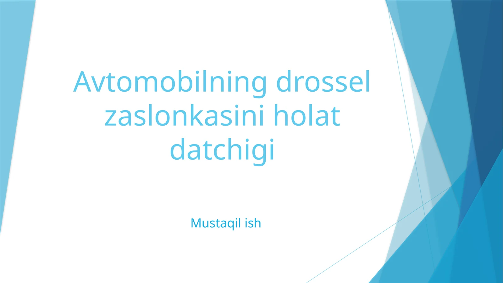 Avtomobilning drossel zaslonkasini holat datchigi