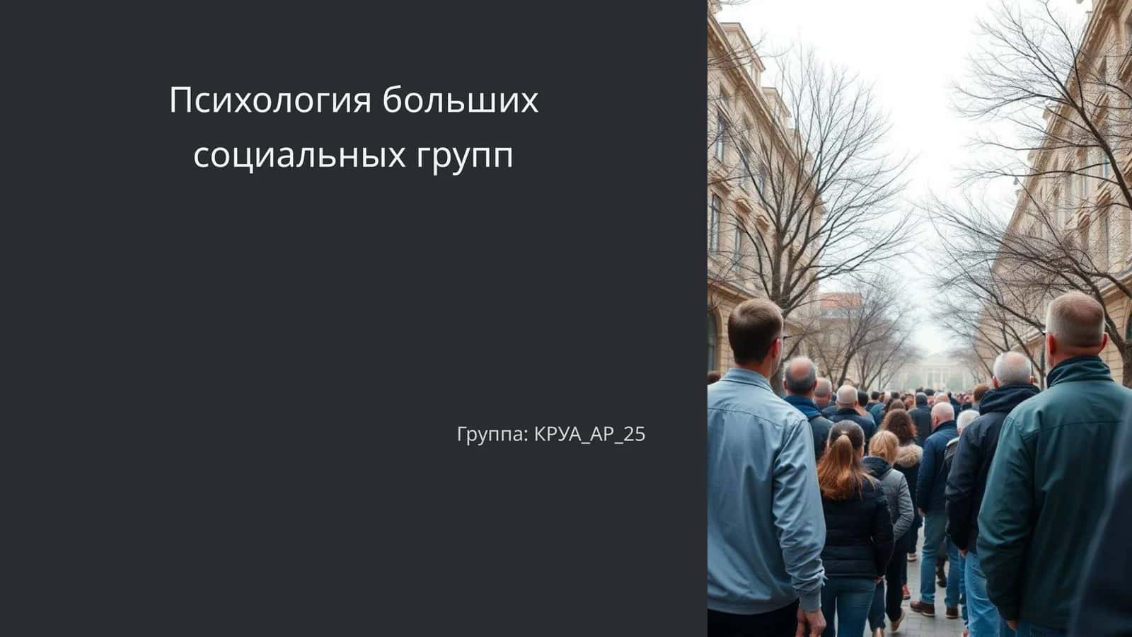 Психология больших социальных групп