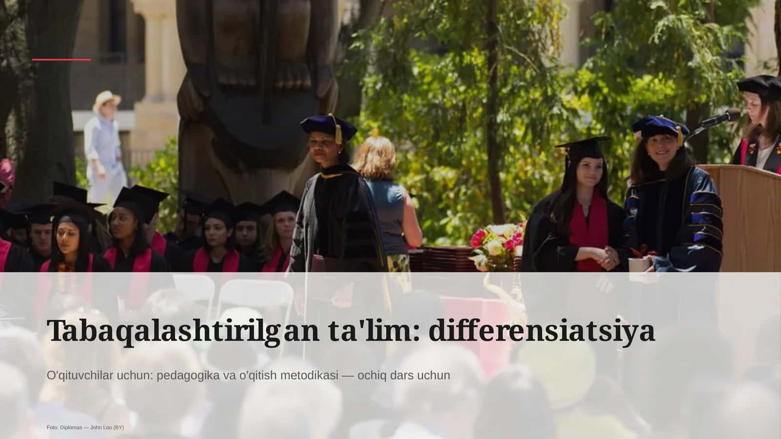 Tabaqalashtirilgan ta'lim: differensiatsiya
