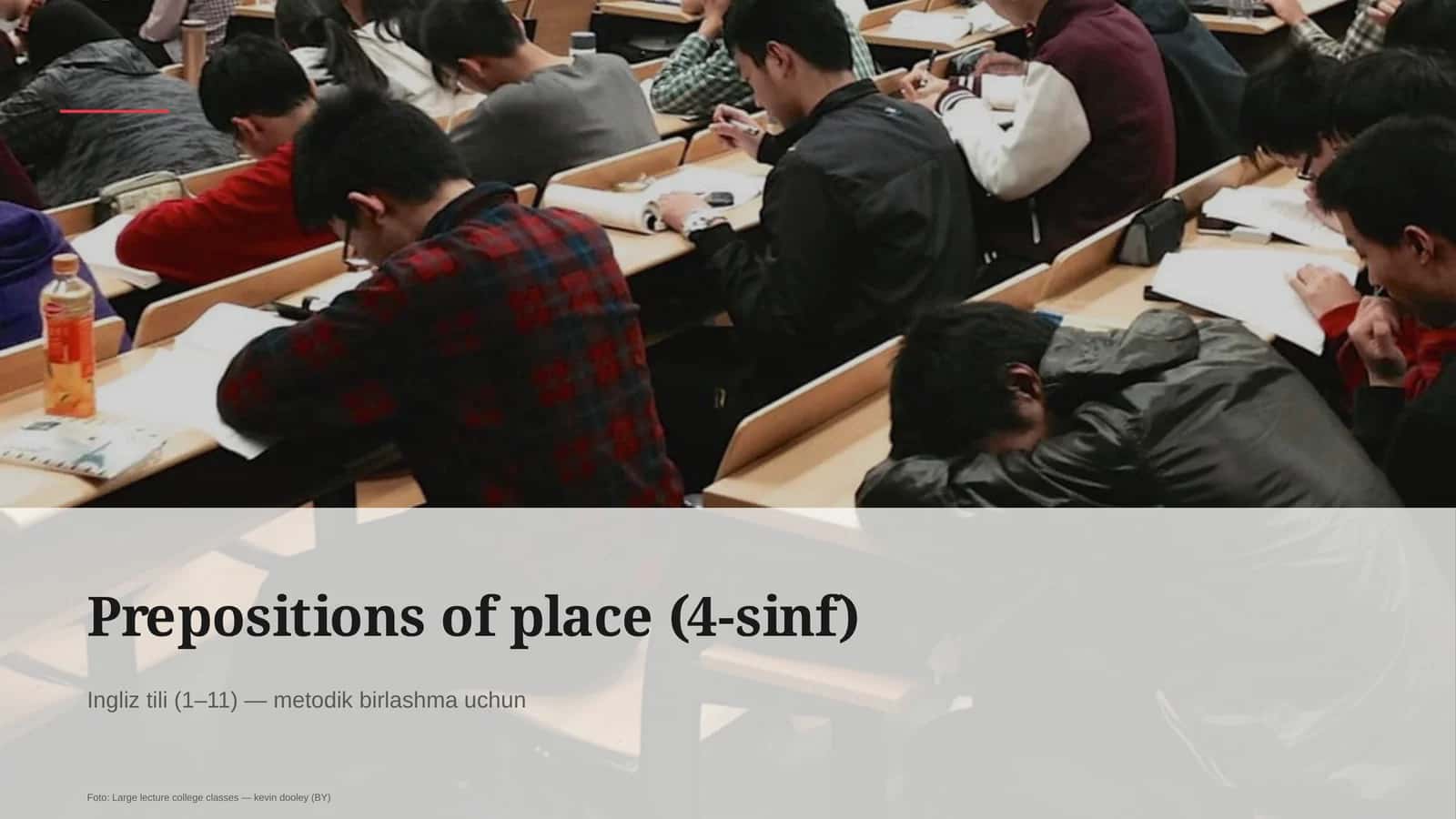 Prepositions of place (4-sinf)