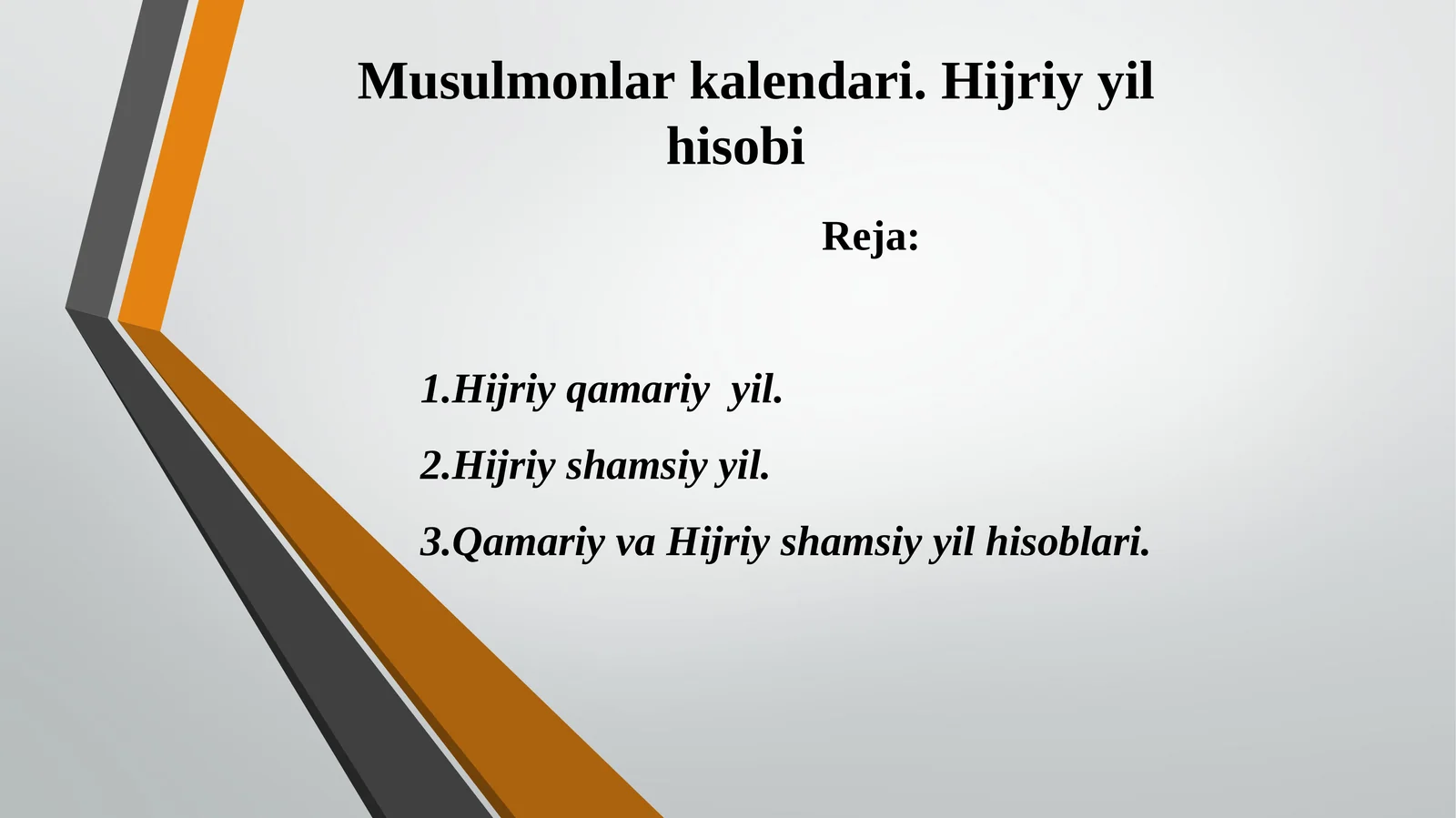 Musulmonlar kalendari.Hijriy yil hisobi
