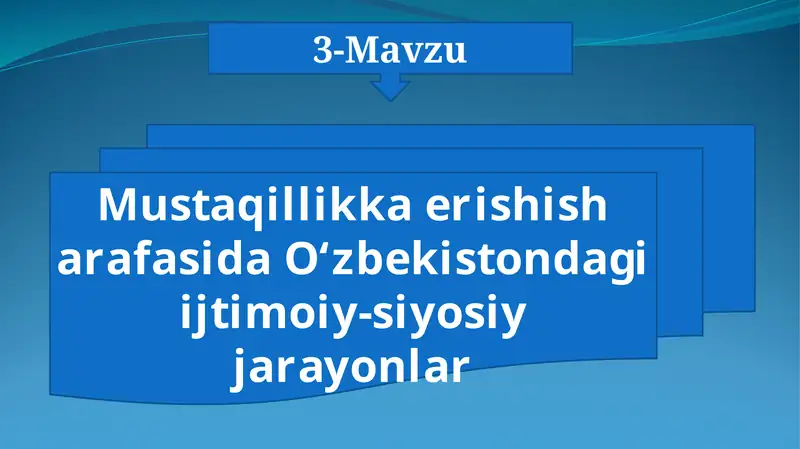Mustaqillikka erishisharafasida O‘zbekistondagi ijtisosiy-siyosiy jarayonlar
