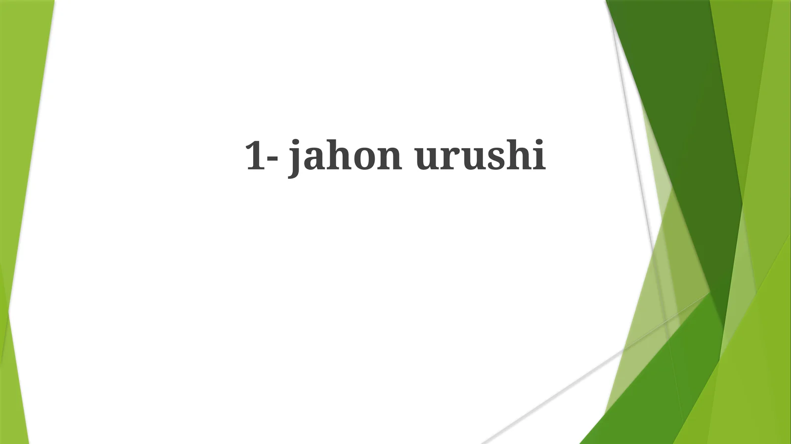 Birinchi Jahon urushi
