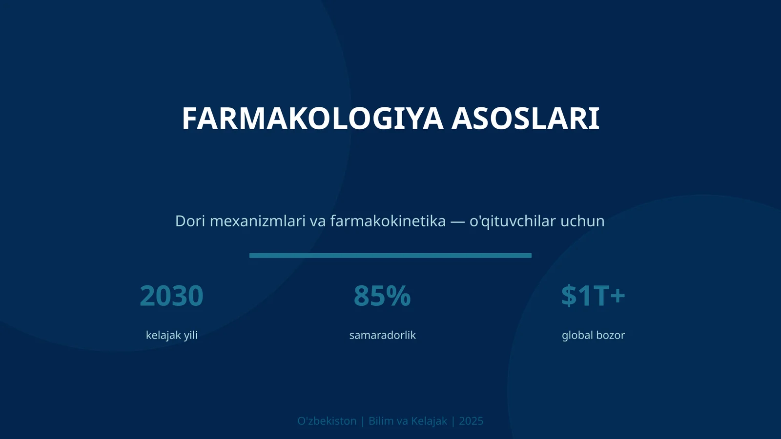 FARMAKOLOGIYA ASOSLARI