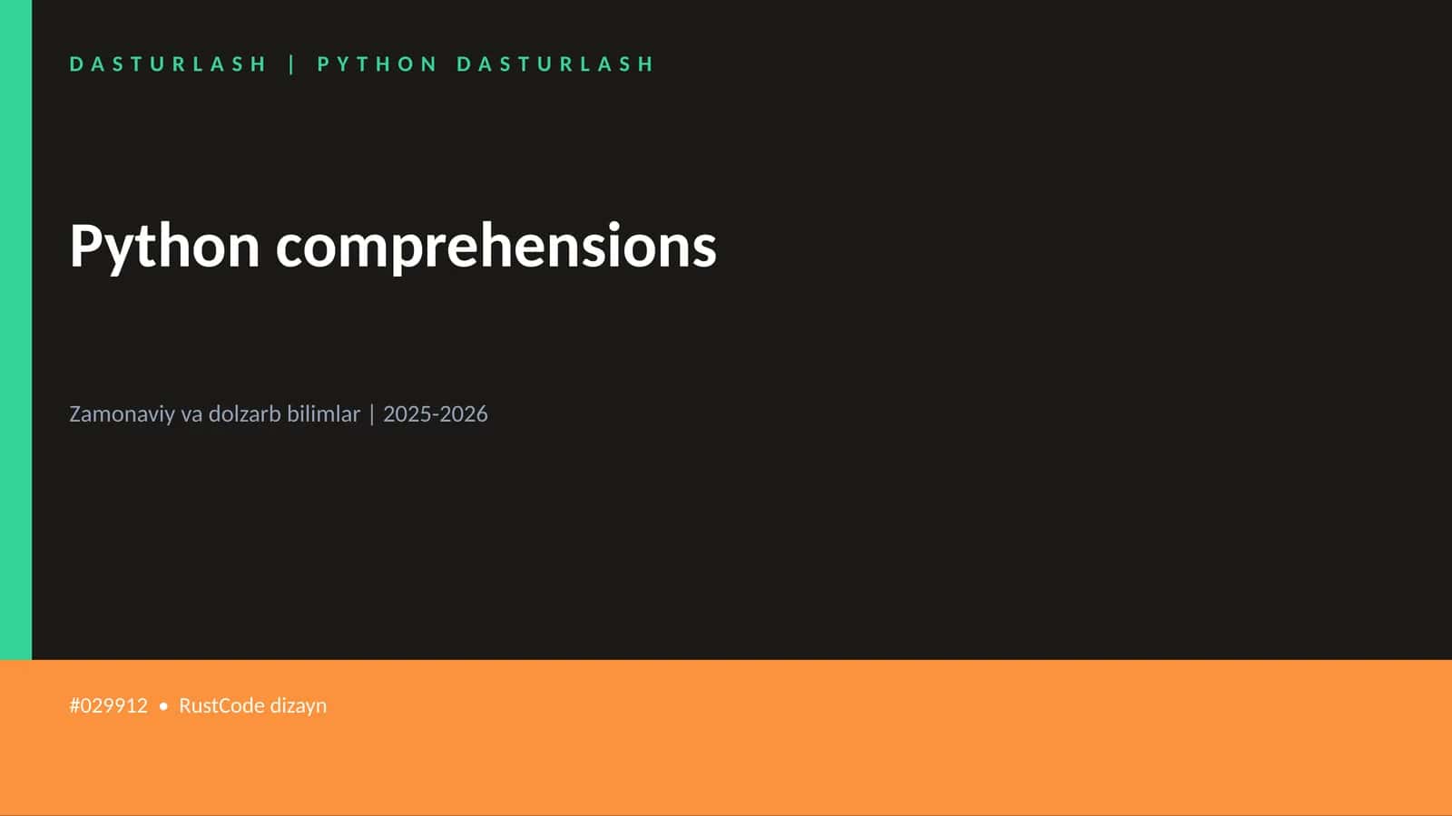 DASTURLASH | PYTHON DASTURLASH