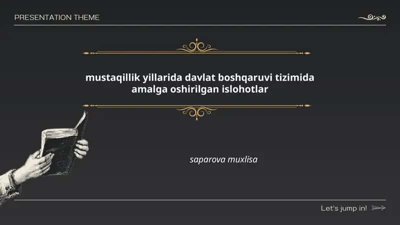Konstitutsion islohotlar va davlat boshqaruvi asoslarining qayta belgilanishi