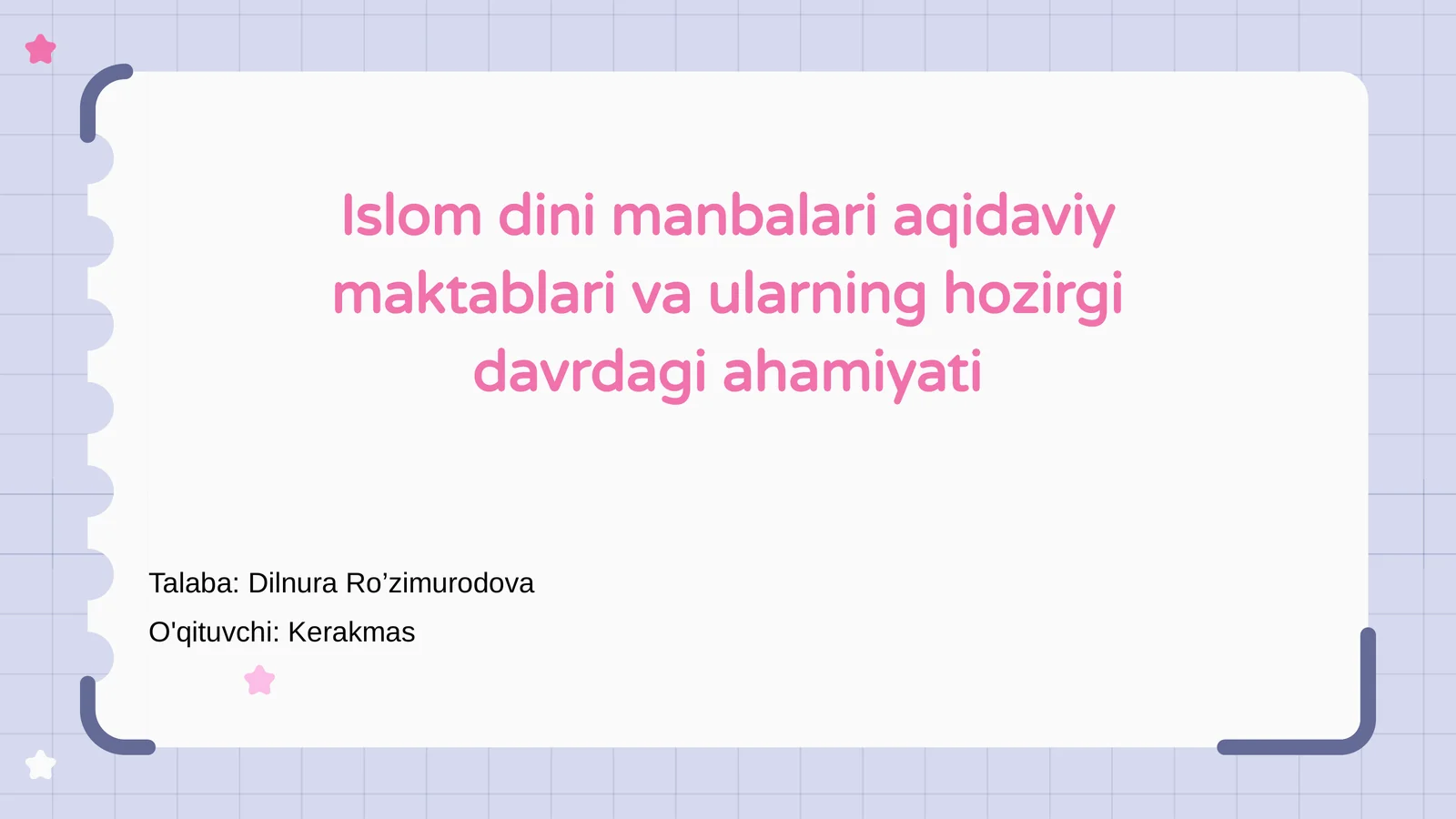 Islom Dini Manbalari