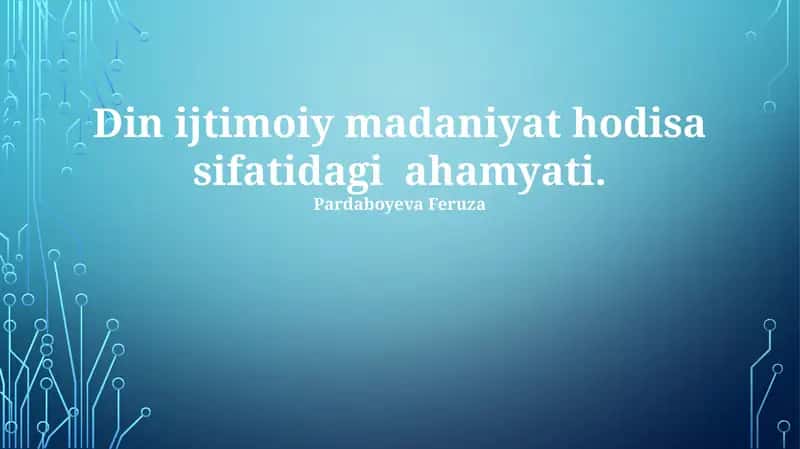 Diniy e'tiqod turlari