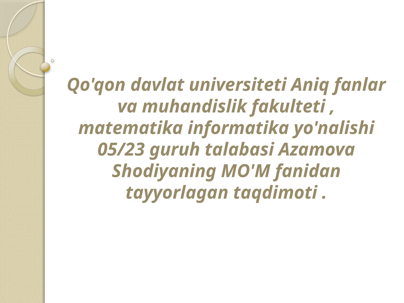 Kompleks sonlar va ular ustida amallar