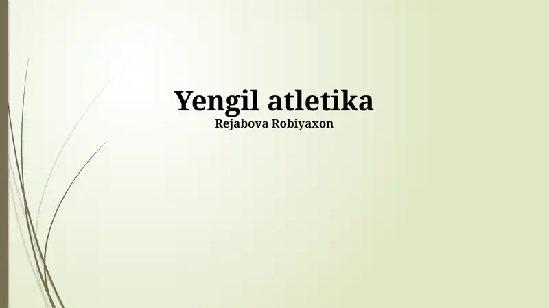 Yengil atletika