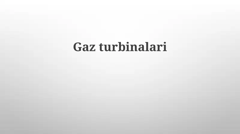 Gaz turbinalari