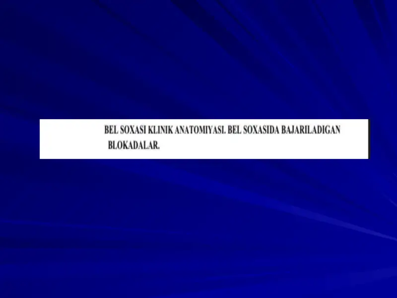 bel sohasi kilinikasi.