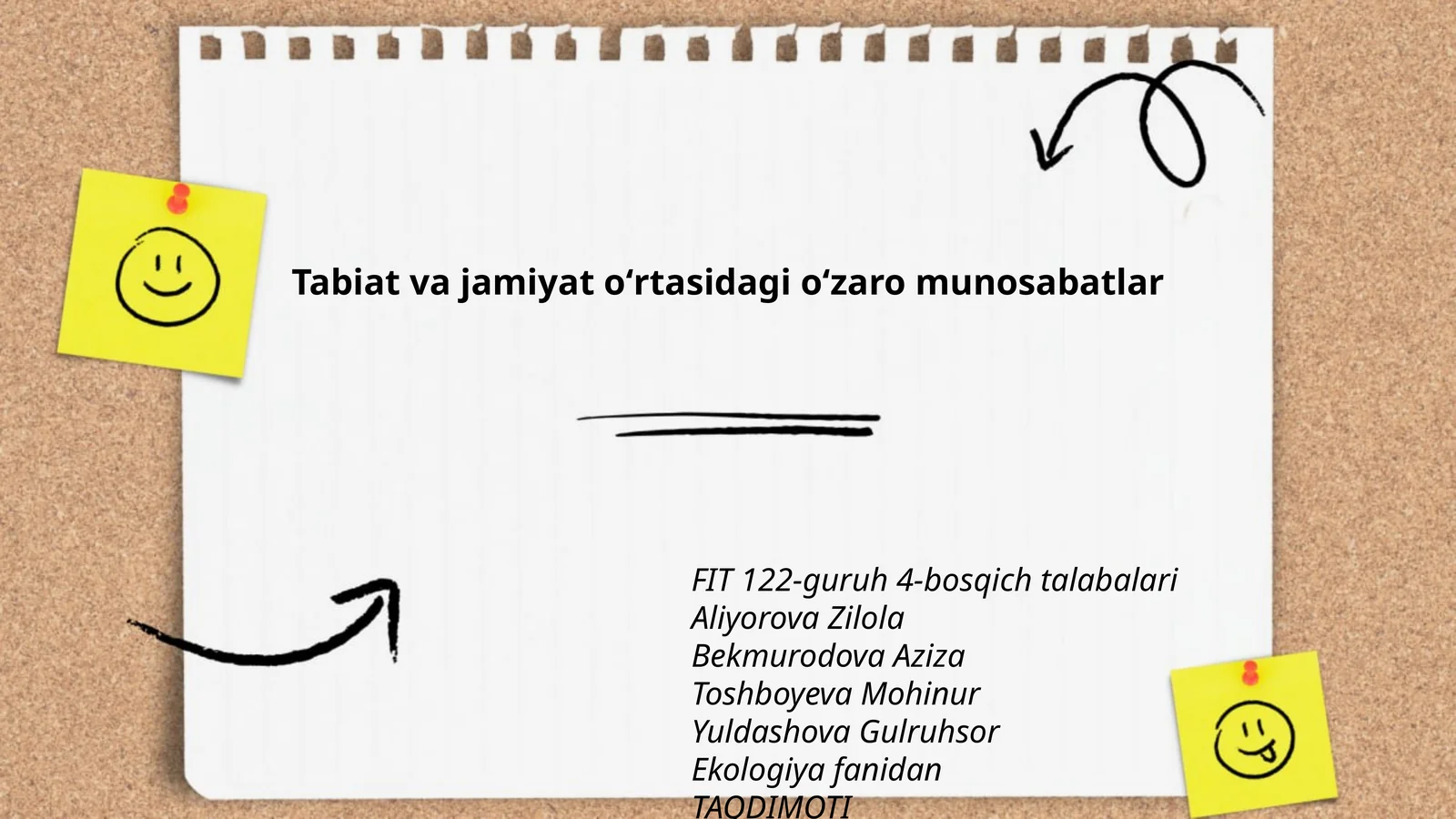 Tabiat va jamiyat oʻrtasidagi oʻzaro munosabatlar