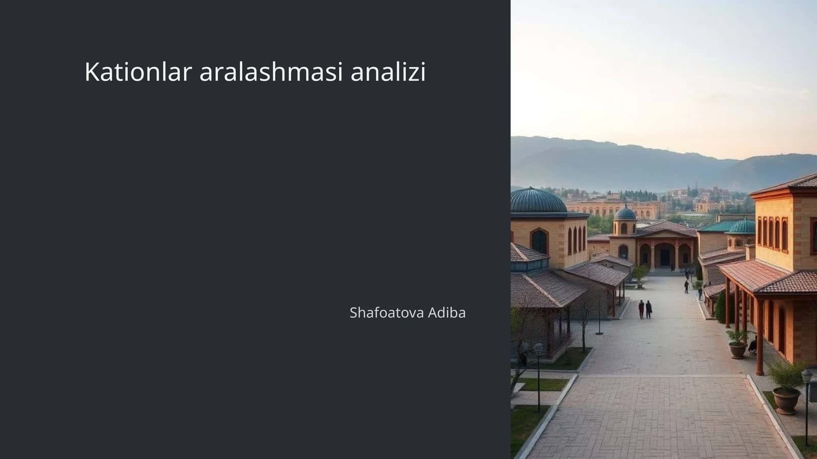 Kationlar aralashmasi analizi