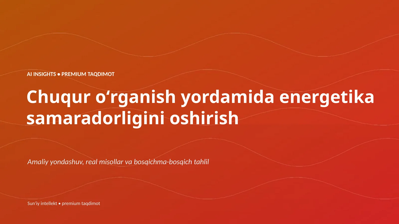 AI INSIGHTS • PREMIUM TAQDIMOT