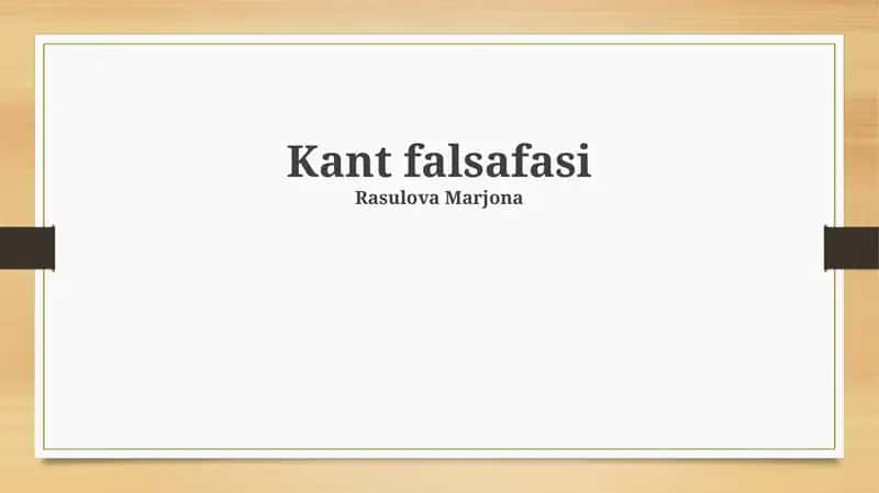 Kant falsafasi