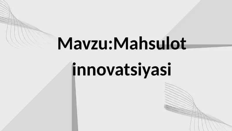Mahsulot innovatsiyasi