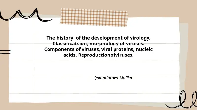 The history of the development of virology
