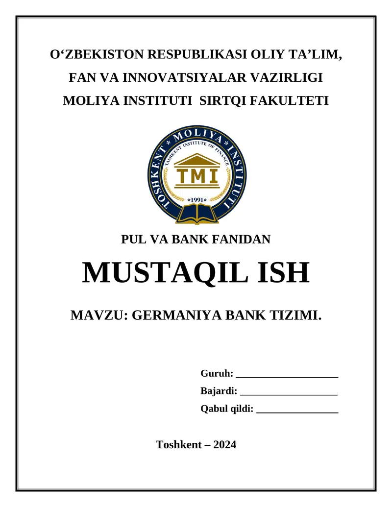 Germaniya Bank Tizimi