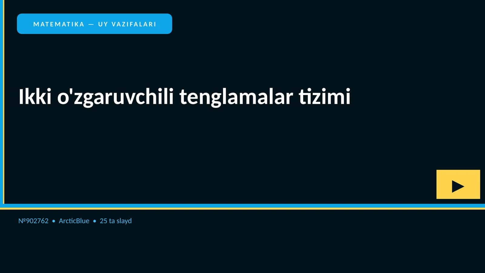 Matematika — Uy vazifalari