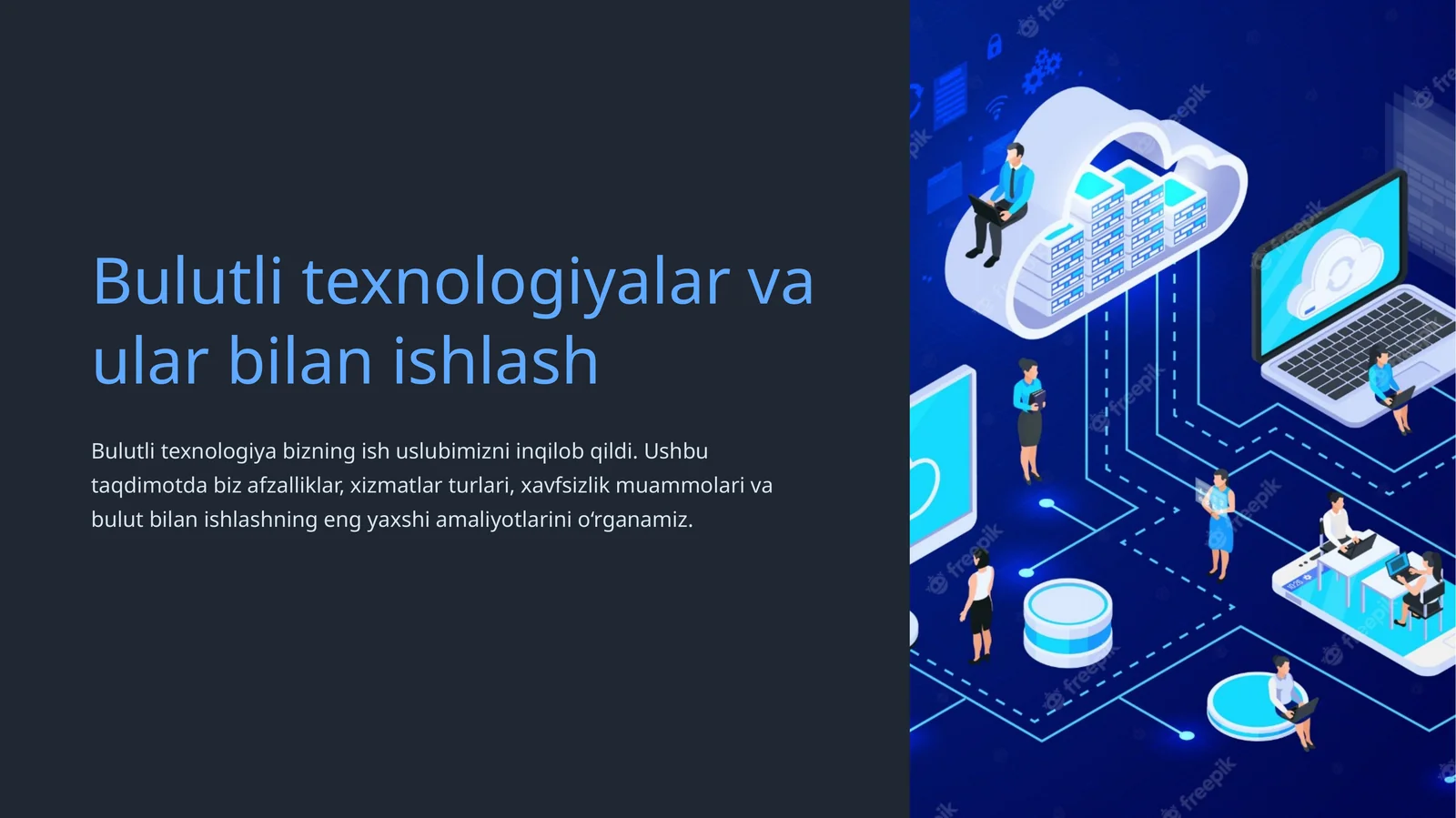 Bulutli texnologiyalar va ular bilan ishlash