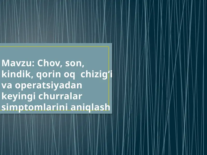 Cho'qqi churrasini tuzatish bo'yicha yo'riqname