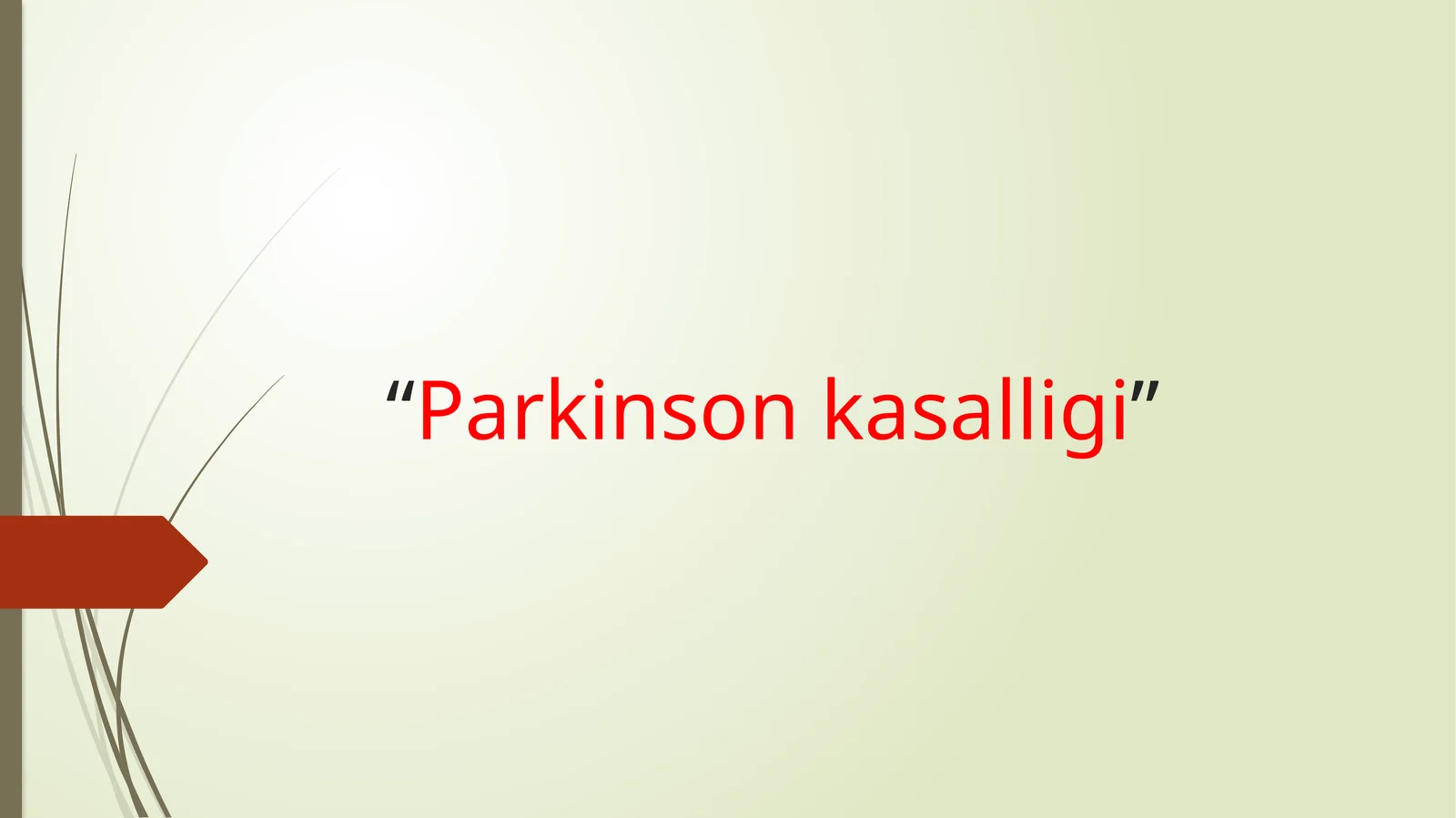 Parkinson kasalligi