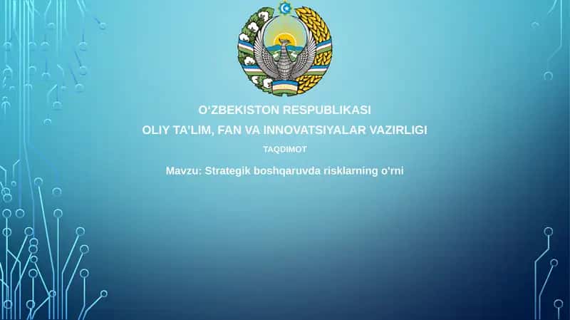Strategik boshqaruvda xatarlarni aniqlash va baholash