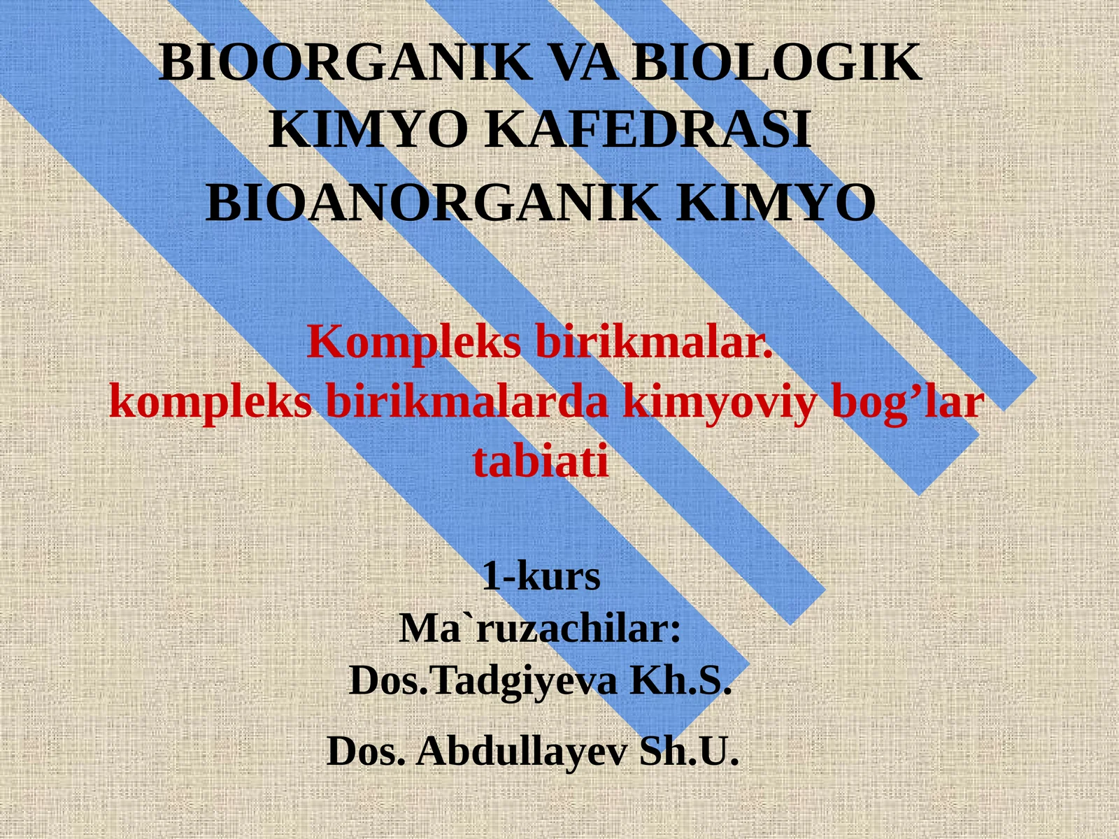 BIOANORGANIK KIMYO