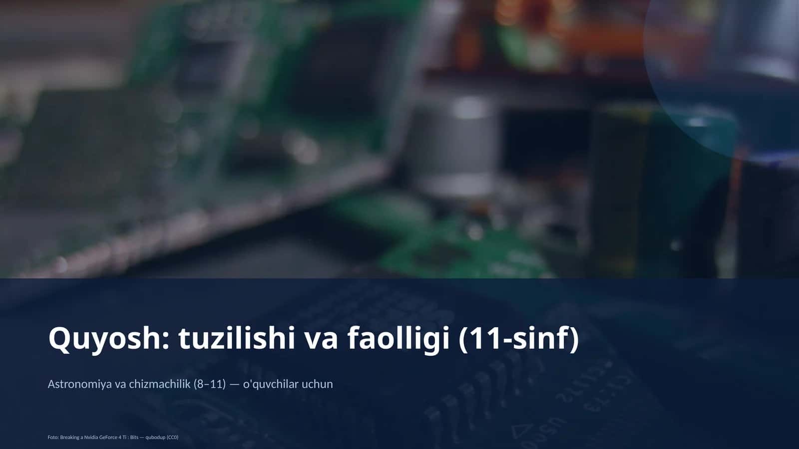 Quyosh: tuzilishi va faolligi (11-sinf)