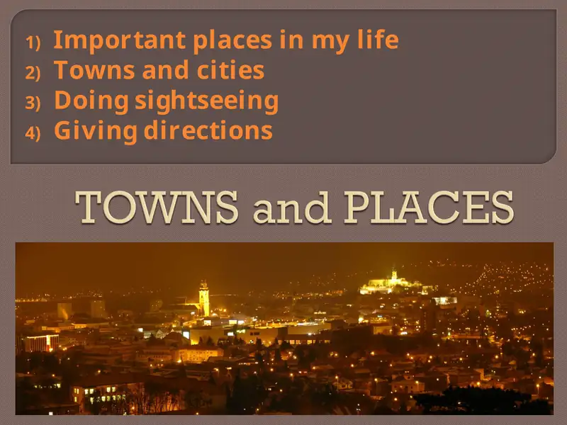 Important places in my life