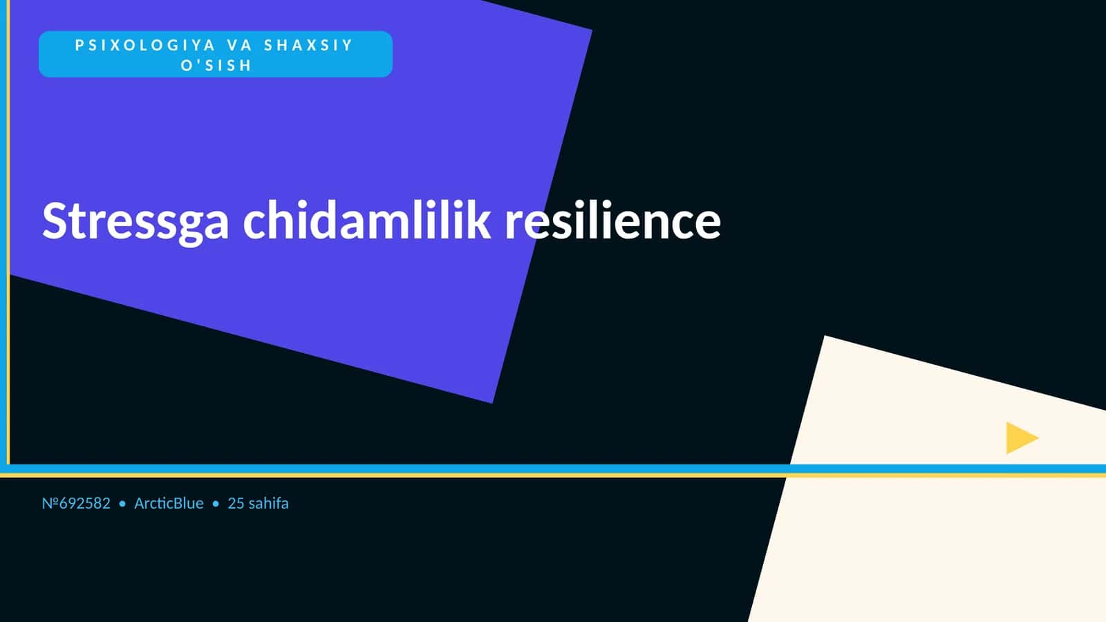 Stressga chidamlilik resilience