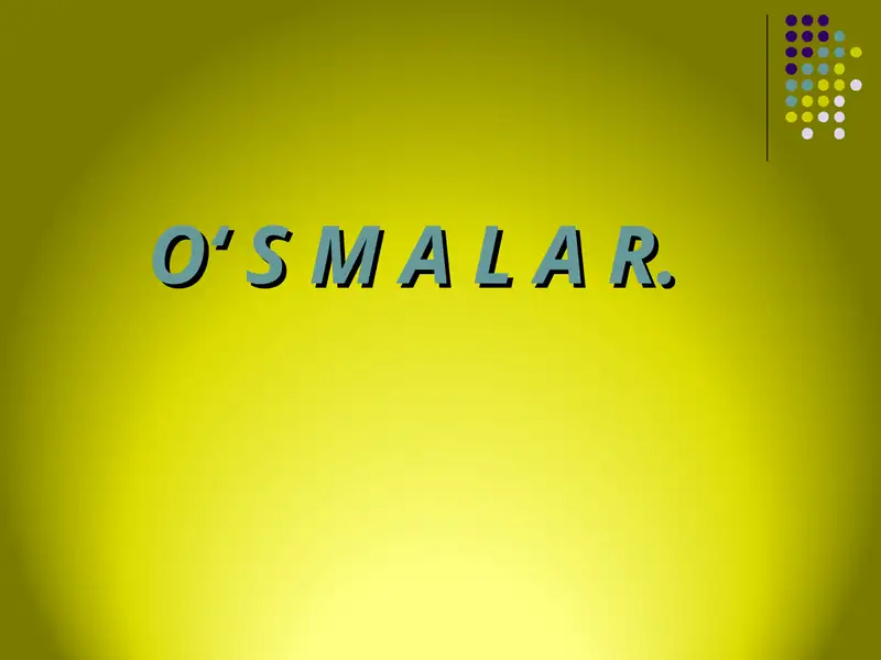 Onkologiya o'smalarni o'rganish