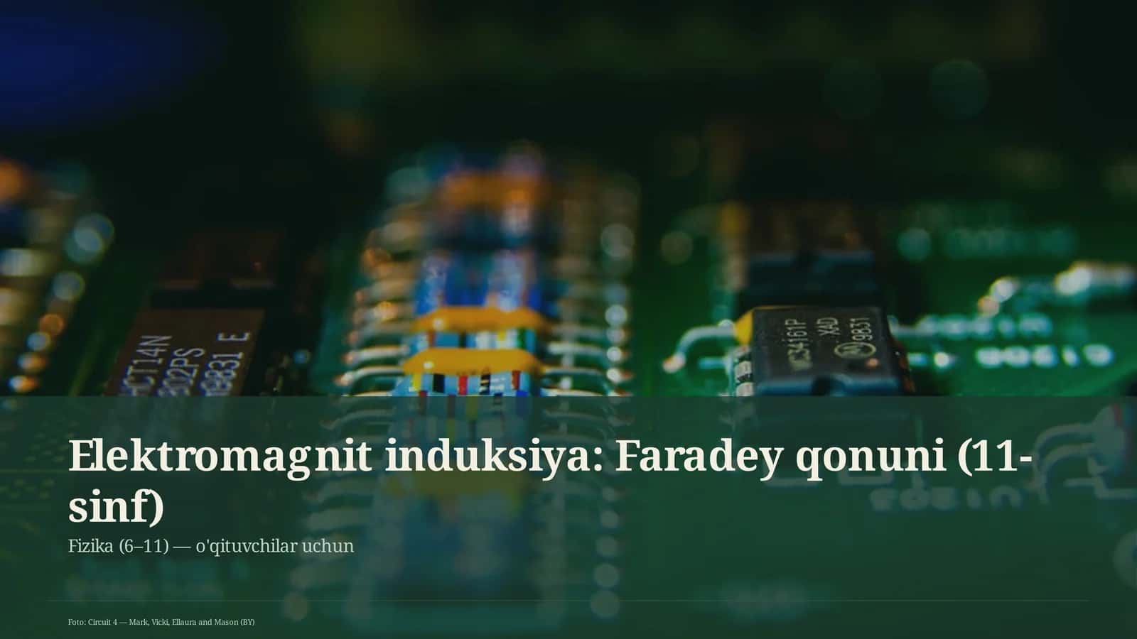 Elektromagnit induksiya: Faradey qonuni (11-sinf)