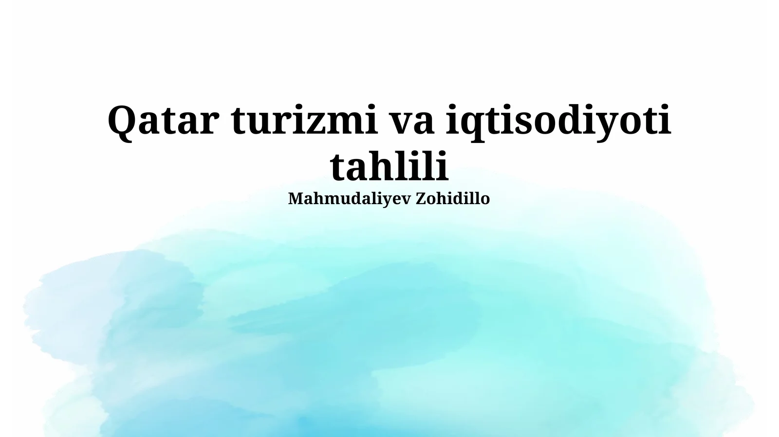 Qatar turizmi va iqtisodiyoti tahlili