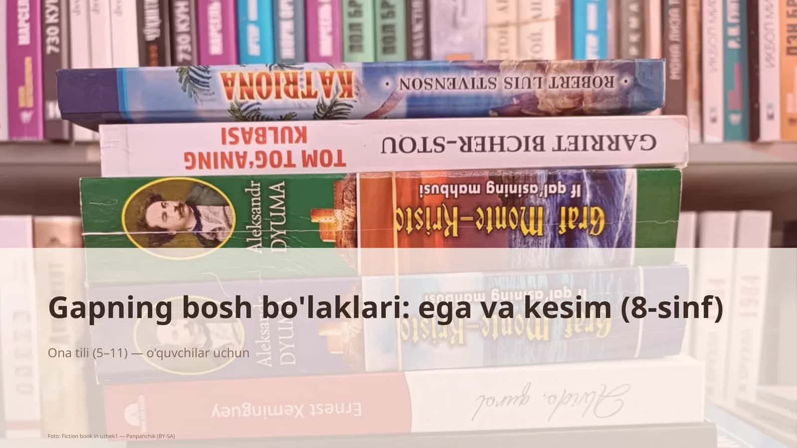 Gapning bosh bo'laklari: ega va kesim (8-sinf)
