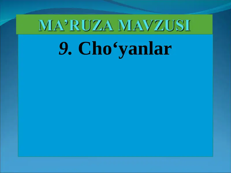 Chо‘yanlar