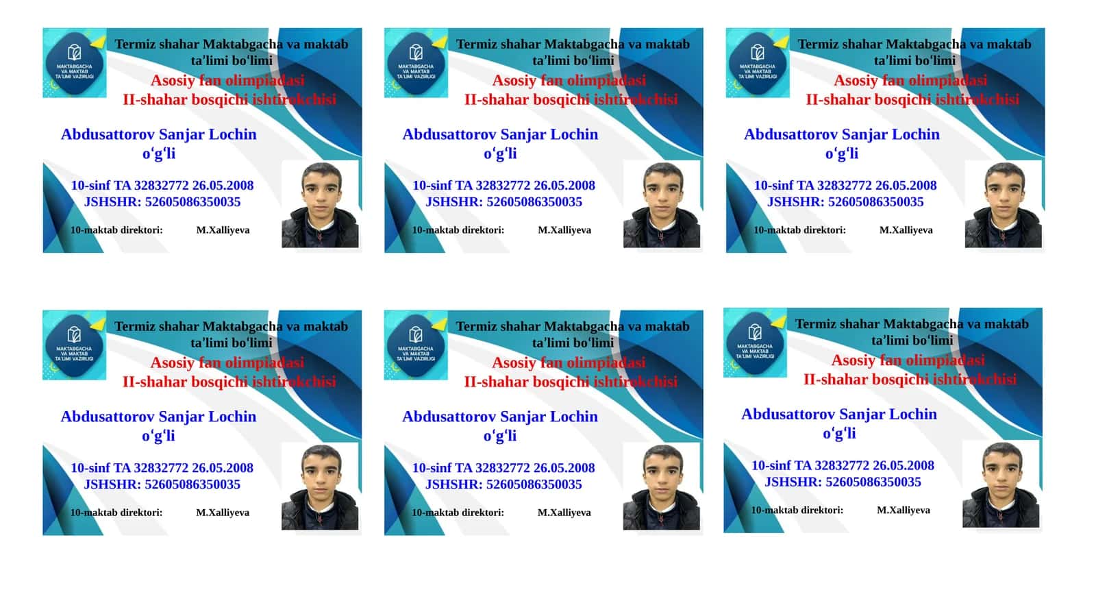 Abdusattorov Sanjar Lochino‘g‘li