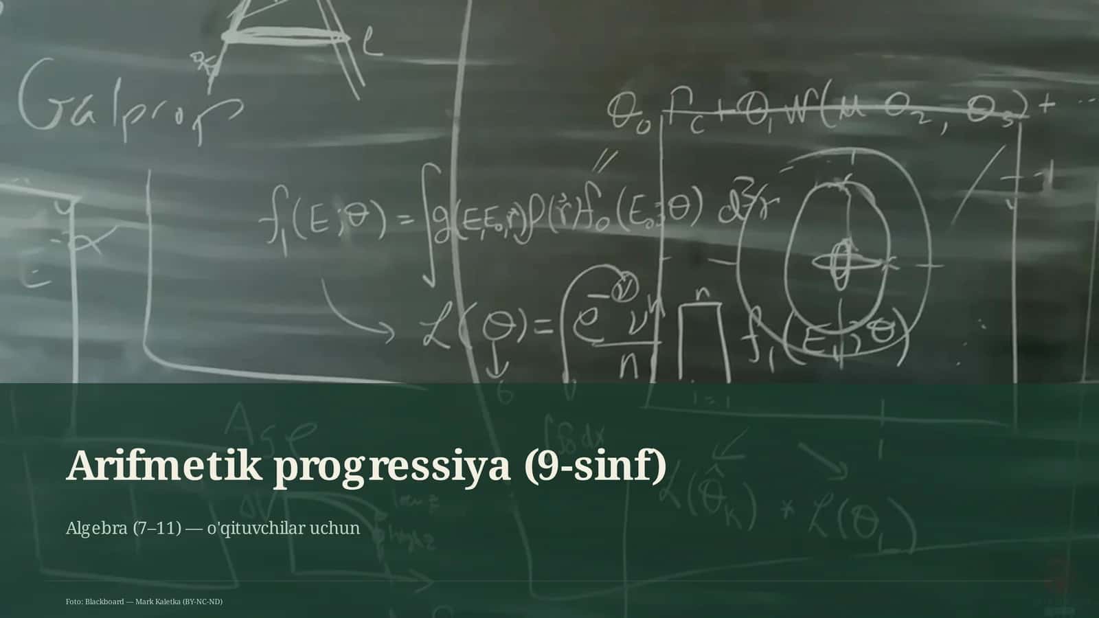 Arifmetik progressiya (9-sinf)