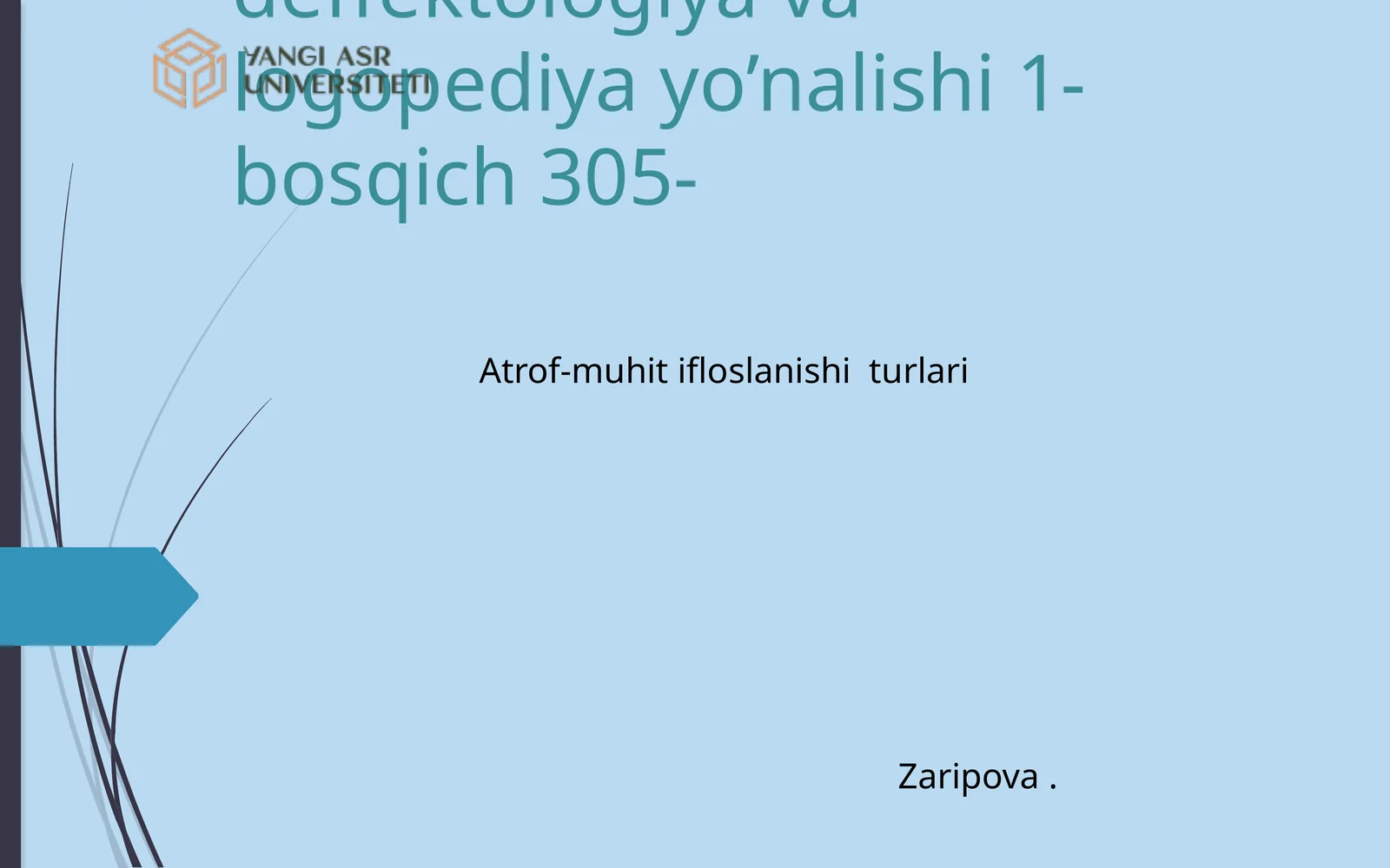 Atrof-muhitning ifloslanishi turlari