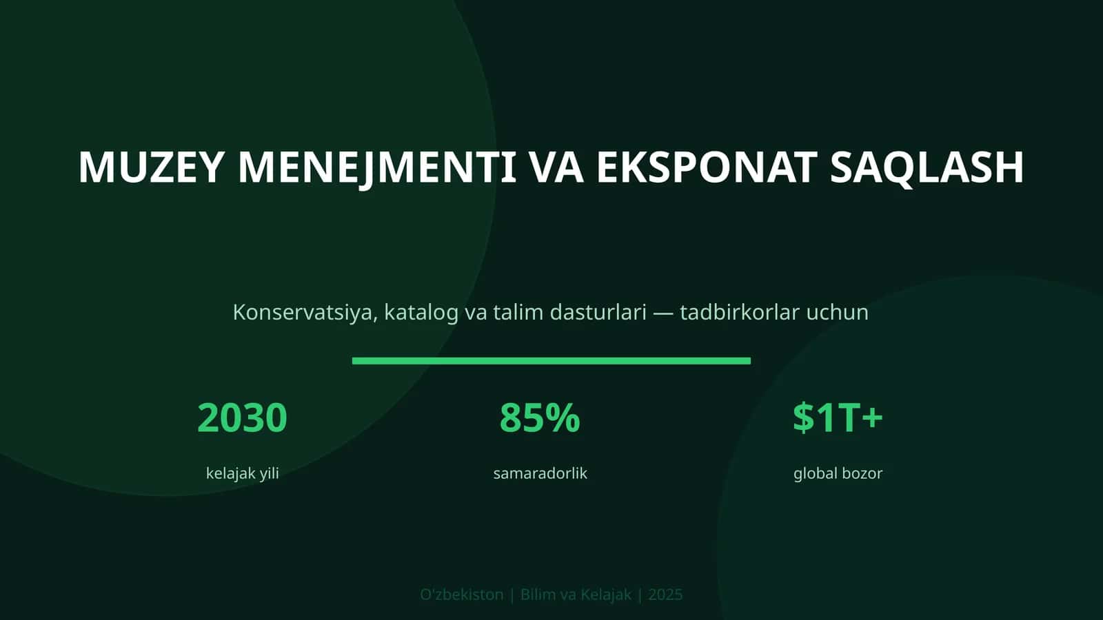 MUZEY MENEJMENTI VA EKSPONAT SAQLASH