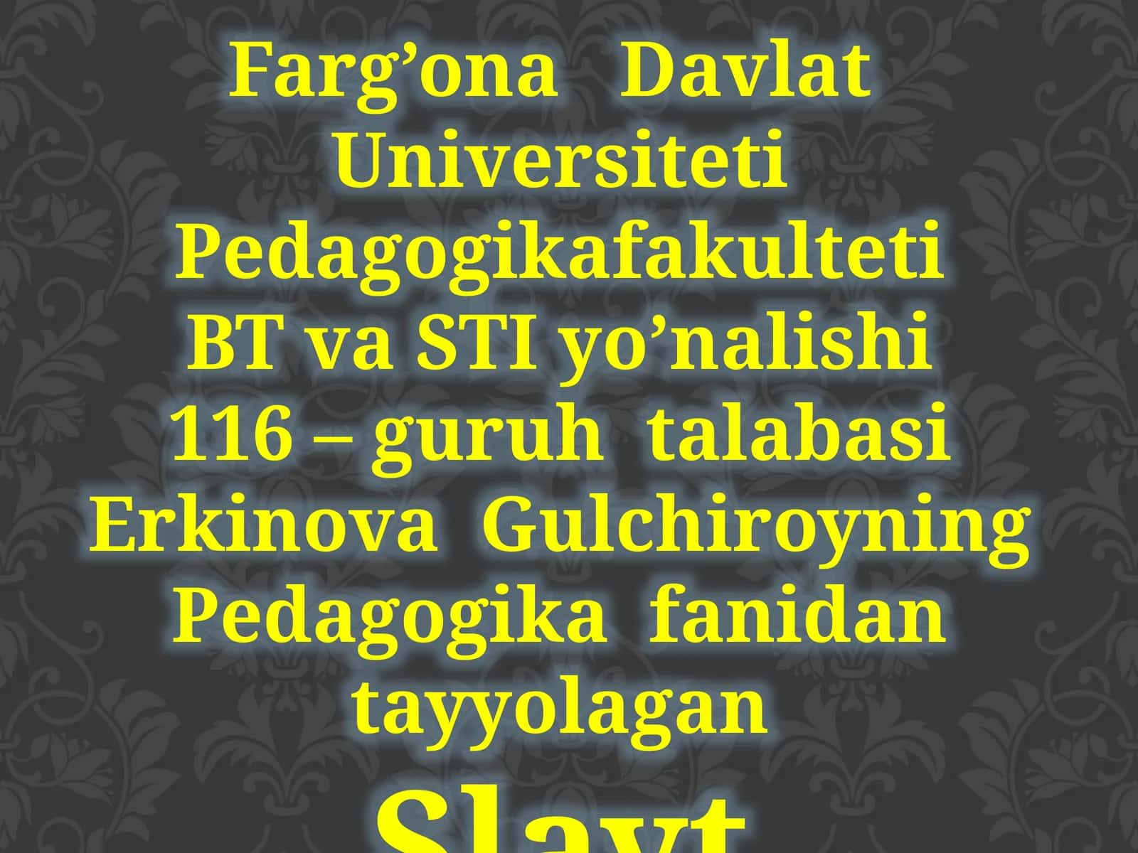 Kadrlar Tayyorlashning Milliy Modeli